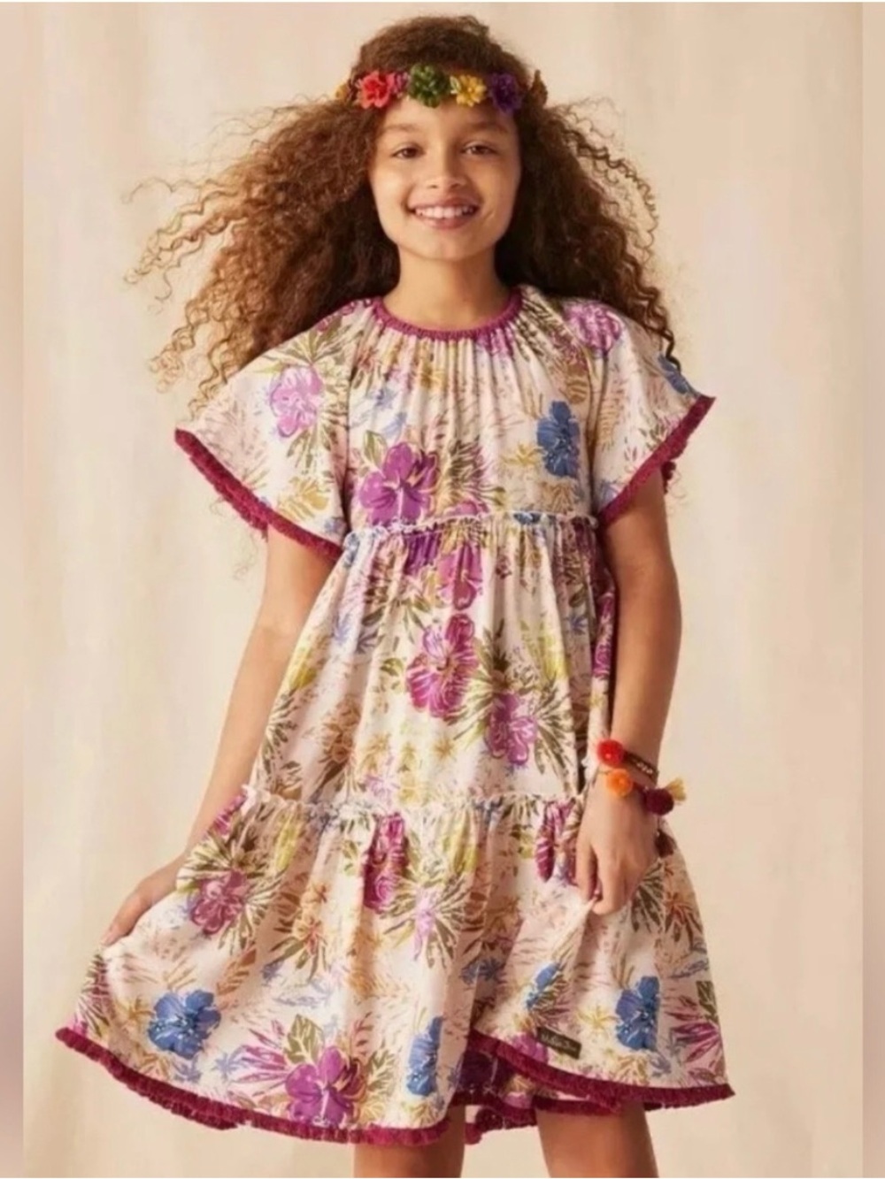 Matilda jane  enchanted bird dress Floral Tiered Cotton dress
